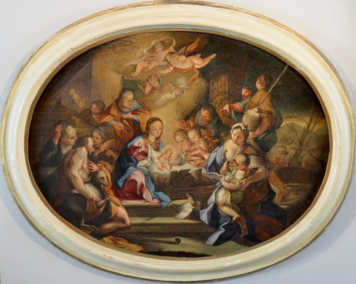 L’Adorazione dei pastori, Sebastiano Conca (Napoli 1680 - 1764) cerchia di