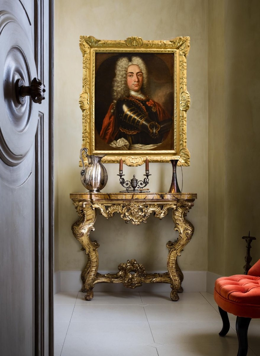 Ritratto di gentiluomo in armatura, Hyacinthe Rigaud (Perpignan 1659 - Parigi 1743) Scuola di-photo-3