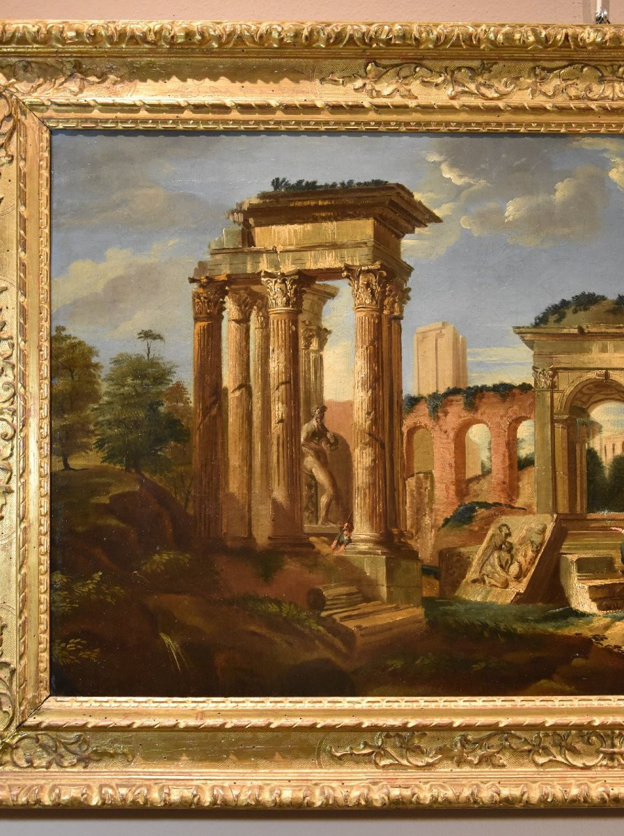 Capriccio architettonico con antiche rovine classiche, Jacob Fabris (Venezia, 1689 - 1761)-photo-3
