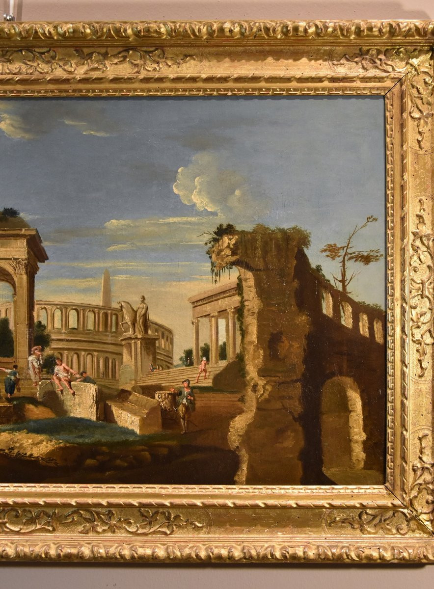 Capriccio architettonico con antiche rovine classiche, Jacob Fabris (Venezia, 1689 - 1761)-photo-3