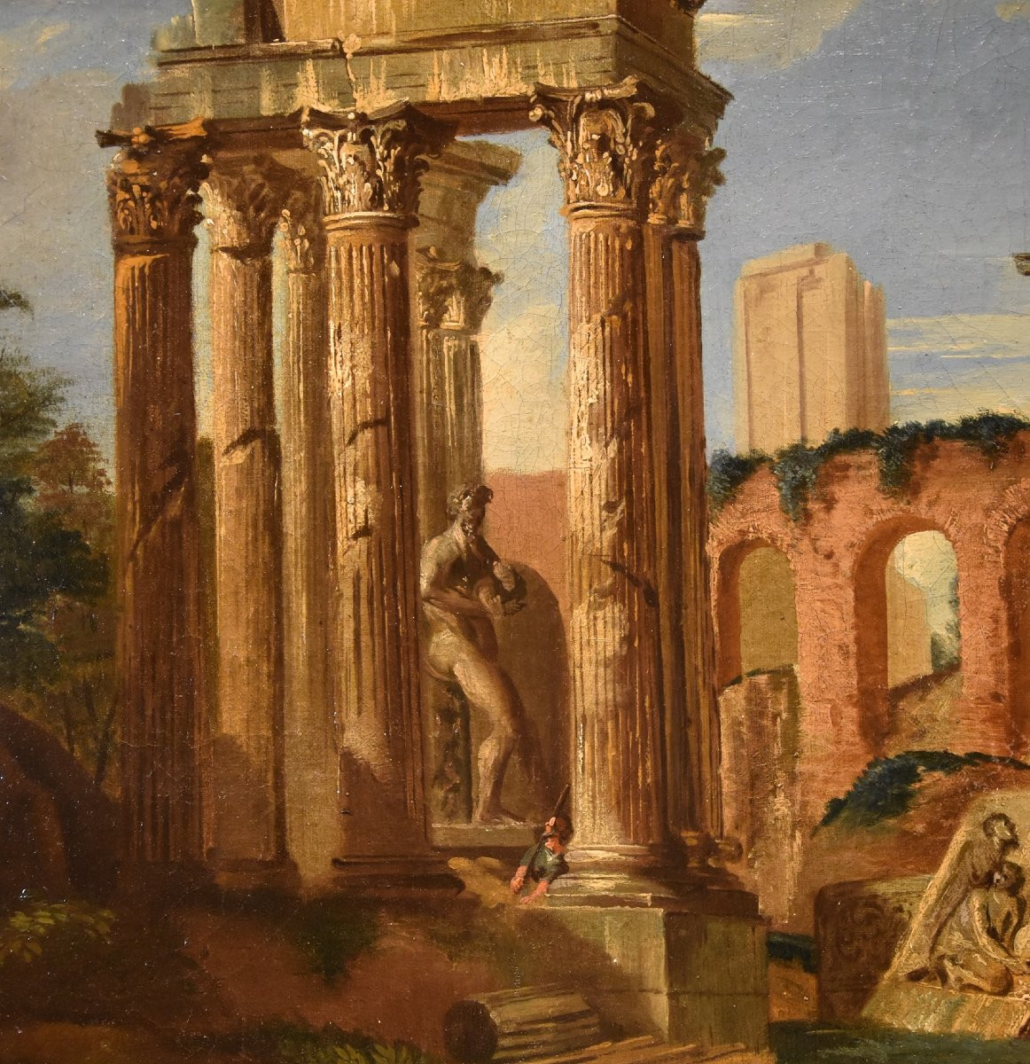 Capriccio architettonico con antiche rovine classiche, Jacob Fabris (Venezia, 1689 - 1761)-photo-6