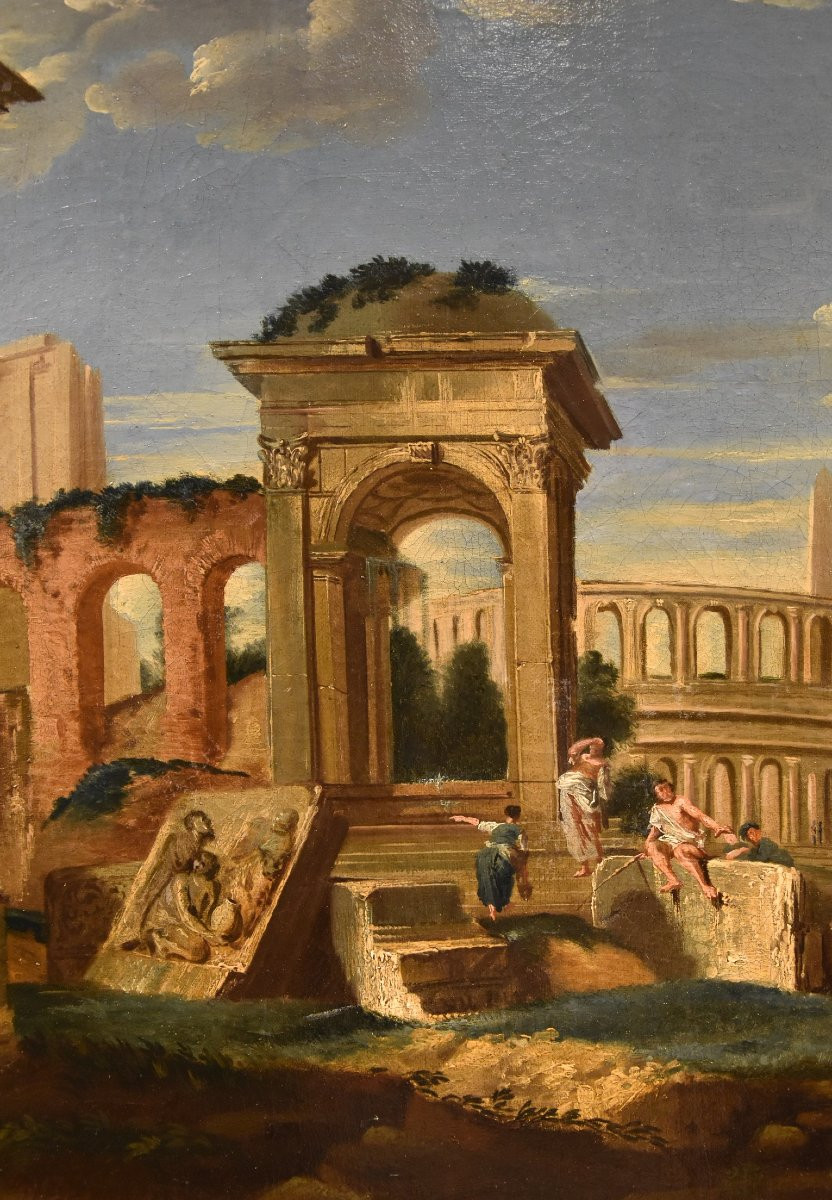 Capriccio architettonico con antiche rovine classiche, Jacob Fabris (Venezia, 1689 - 1761)-photo-7