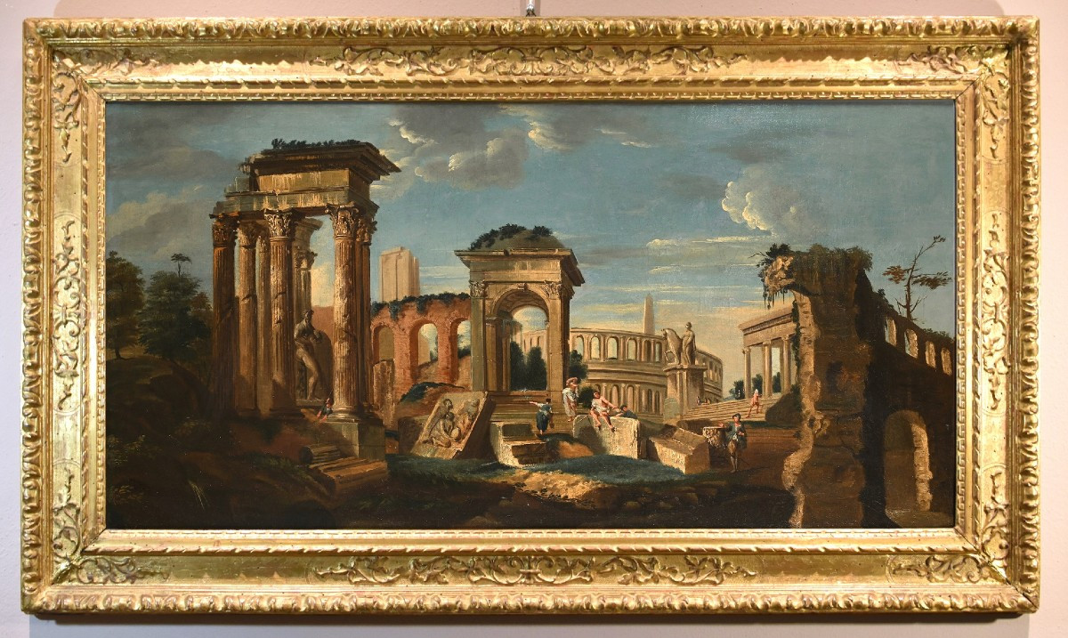 Capriccio architettonico con antiche rovine classiche, Jacob Fabris (Venezia, 1689 - 1761)