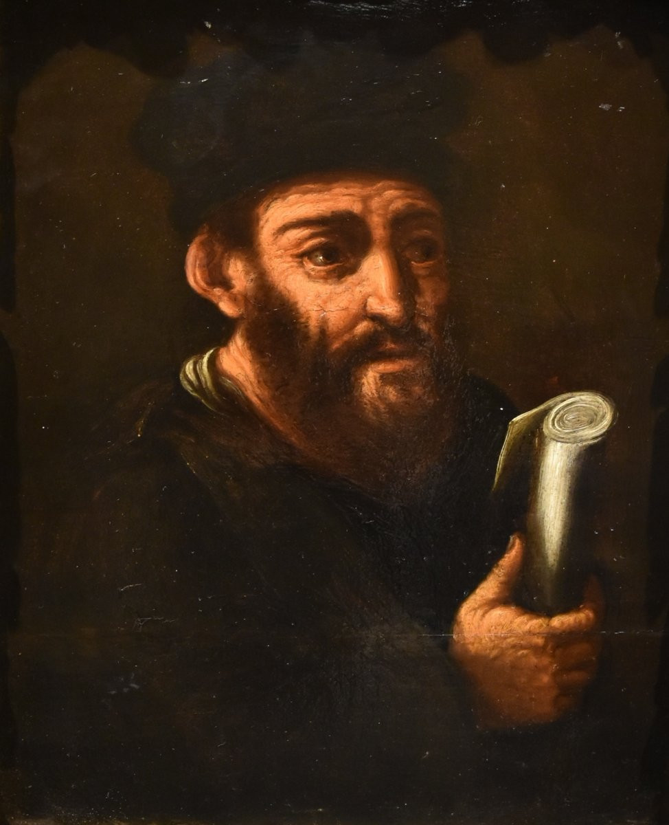 Ritratto dell'alchimista Morieno Romano, Pittore manierista fiammingo XVII secolo-photo-2