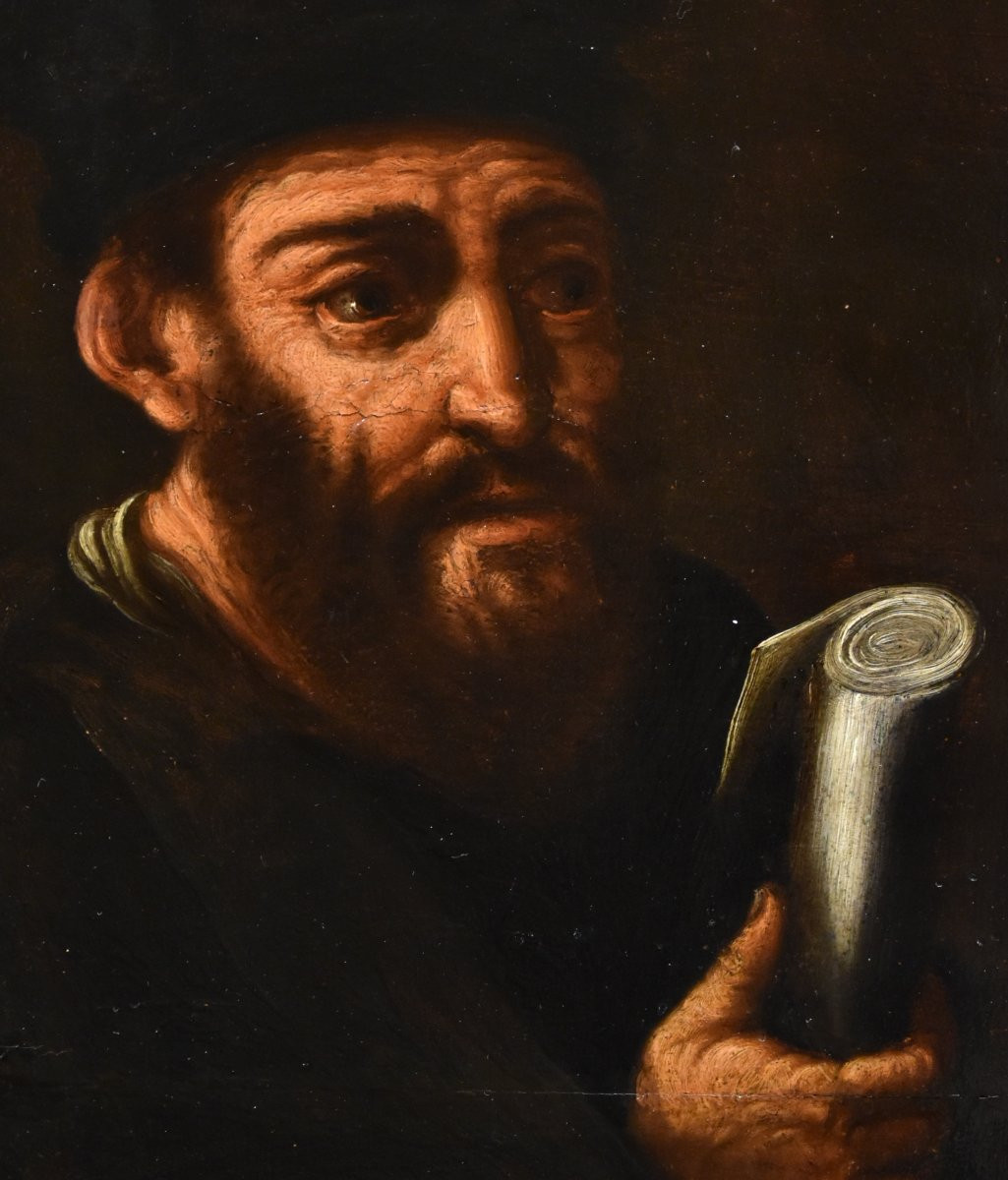 Ritratto dell'alchimista Morieno Romano, Pittore manierista fiammingo XVII secolo-photo-3