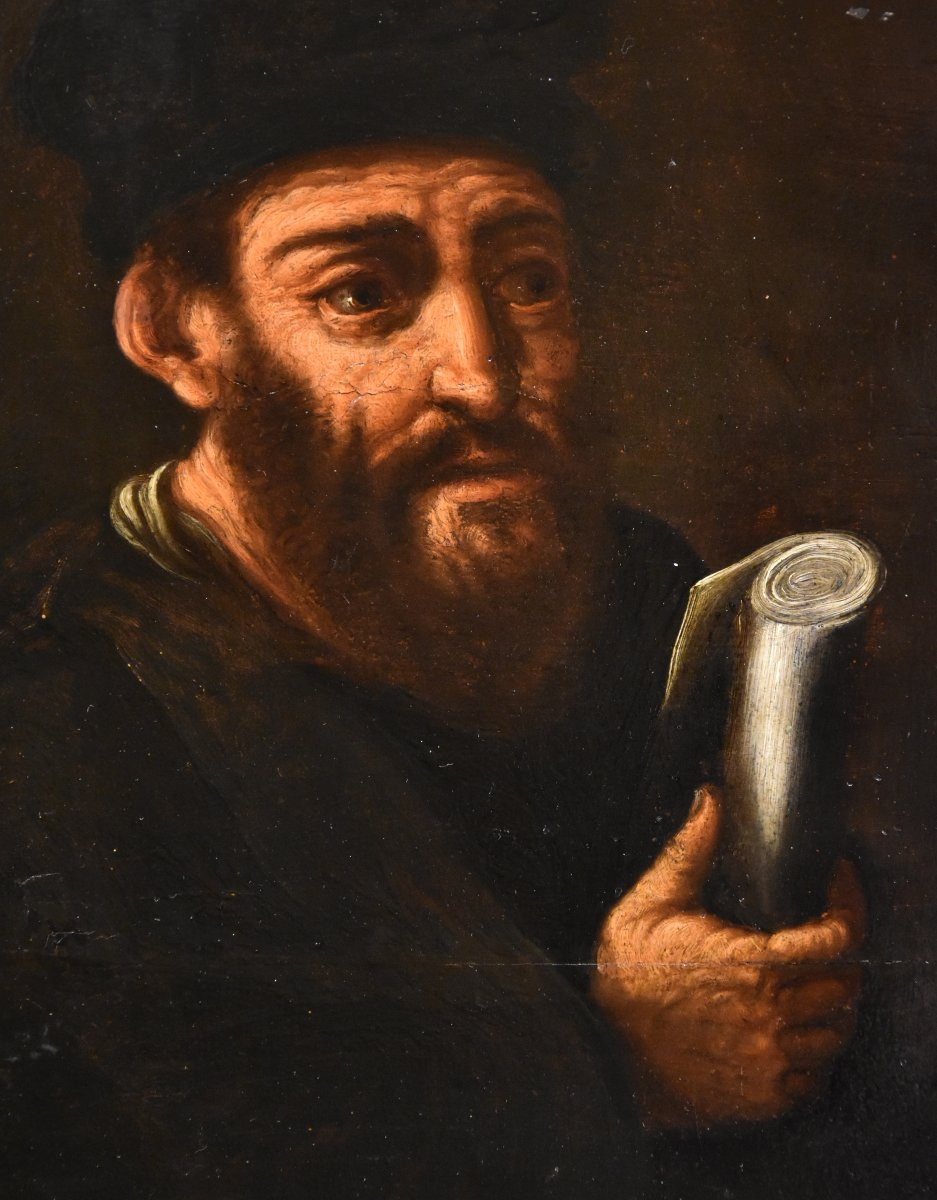 Ritratto dell'alchimista Morieno Romano, Pittore manierista fiammingo XVII secolo-photo-2