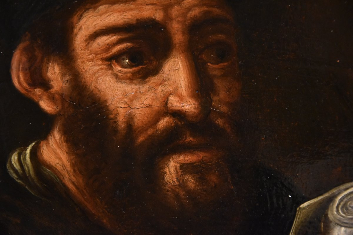 Ritratto dell'alchimista Morieno Romano, Pittore manierista fiammingo XVII secolo-photo-3