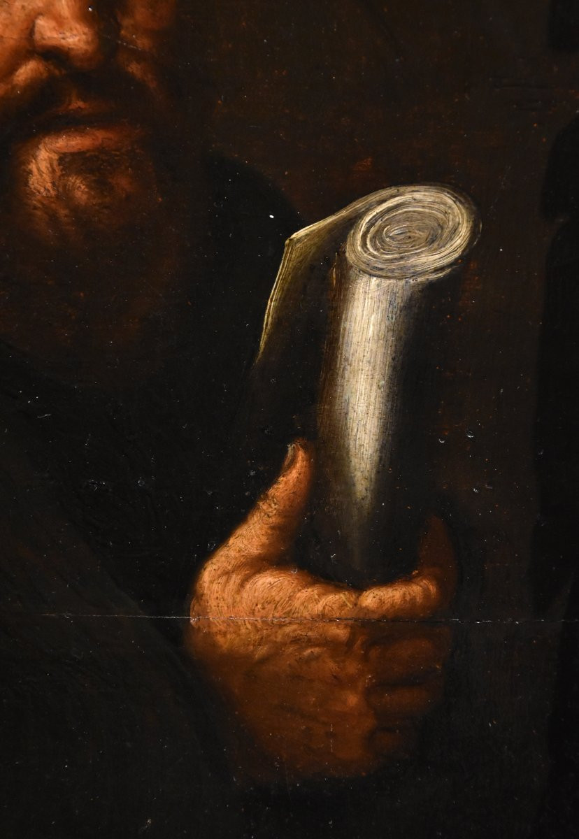 Ritratto dell'alchimista Morieno Romano, Pittore manierista fiammingo XVII secolo-photo-5