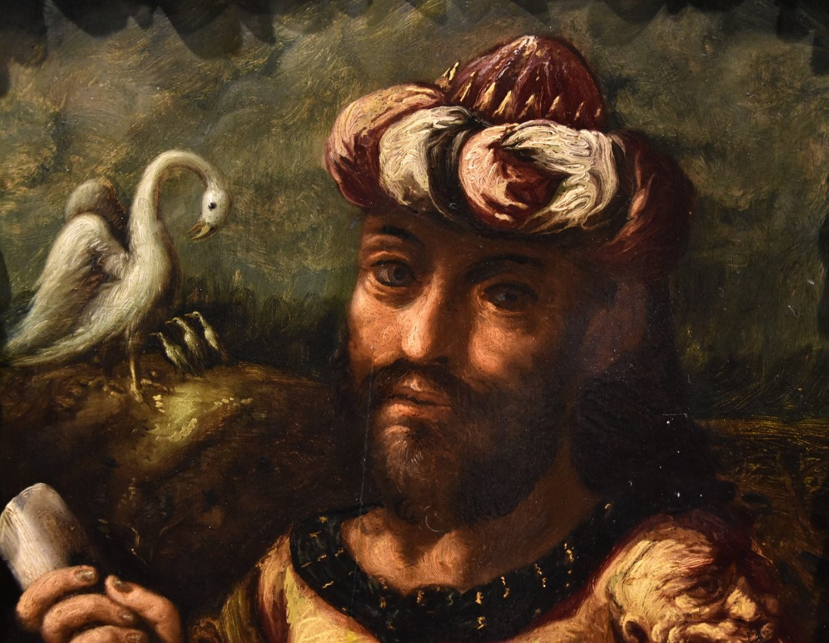 Ritratto dell'alchimista Geber, Pittore manierista fiammingo XVII secolo-photo-2