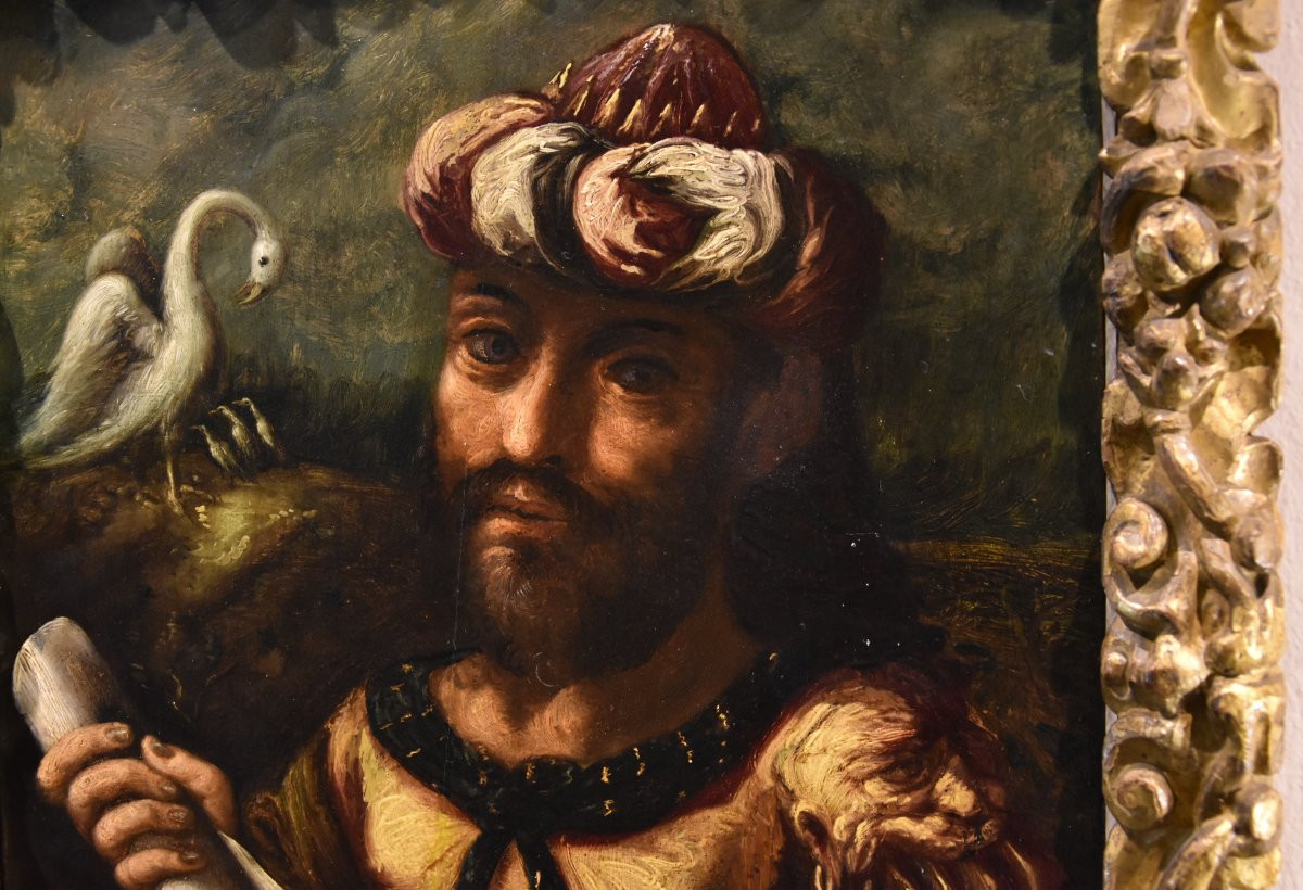 Ritratto dell'alchimista Geber, Pittore manierista fiammingo XVII secolo-photo-2