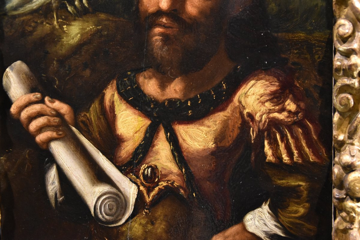 Ritratto dell'alchimista Geber, Pittore manierista fiammingo XVII secolo-photo-3