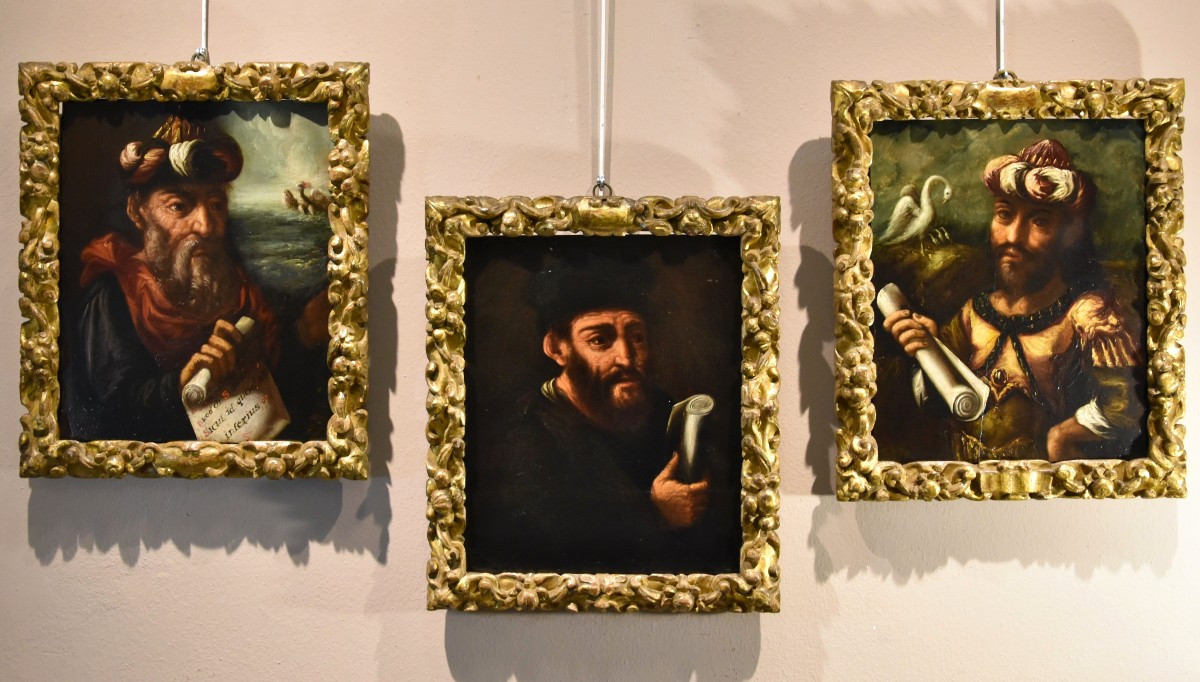 Ritratto dell'alchimista Geber, Pittore manierista fiammingo XVII secolo-photo-4