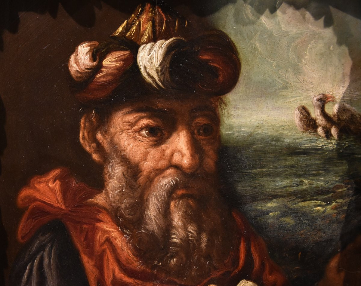 Ritratto dell'alchimista Ermete, Pittore manierista fiammingo XVII secolo-photo-3