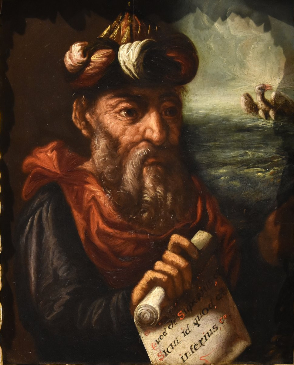 Ritratto dell'alchimista Ermete, Pittore manierista fiammingo XVII secolo-photo-1