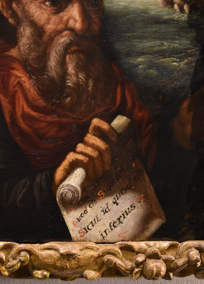 Ritratto dell'alchimista Ermete, Pittore manierista fiammingo XVII secolo-photo-2