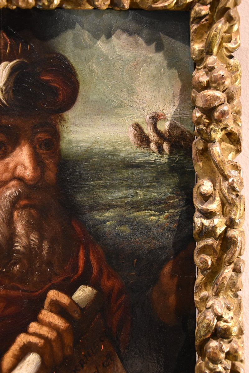 Ritratto dell'alchimista Ermete, Pittore manierista fiammingo XVII secolo-photo-4