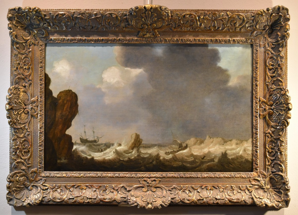 Veduta marina con vascelli, Julius Porcellis (Rotterdam 1610 – 1645 Leiden) attribuibile