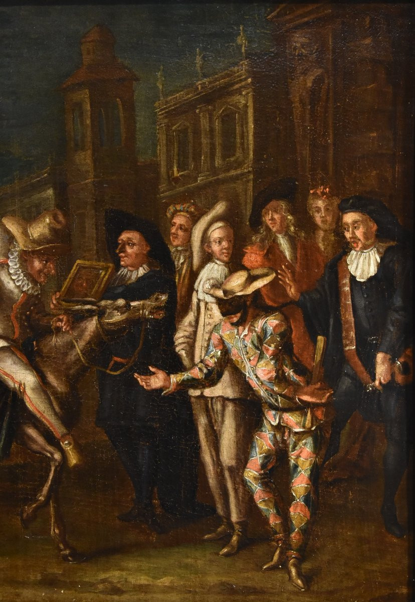 Carnevale a Venezia con arlecchino, Marco Marcola (Verona, 1711 - 1780)-photo-3