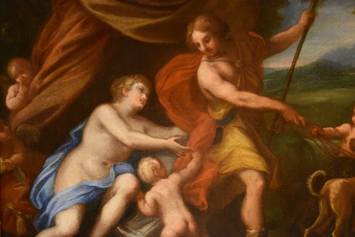 Giuseppe Bartolomeo Chiari (Roma 1654–1727), Venere con Adone e Cupido-photo-2