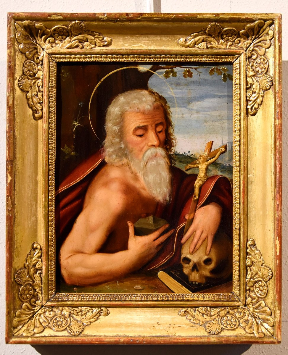 Ramino raffigurante 'San Girolamo', cerchia Giuseppe Mazzuoli (Ferrara 1536-1589)-photo-3