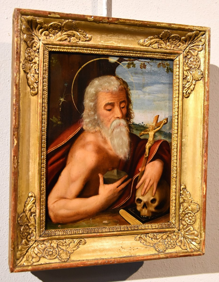 Ramino raffigurante 'San Girolamo', cerchia Giuseppe Mazzuoli (Ferrara 1536-1589)-photo-3