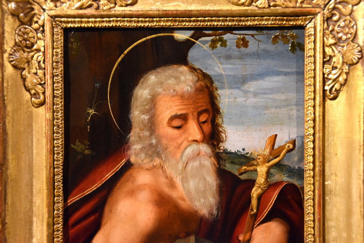 Ramino raffigurante 'San Girolamo', cerchia Giuseppe Mazzuoli (Ferrara 1536-1589)-photo-4