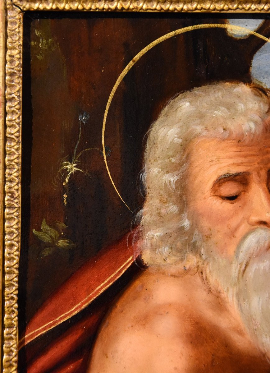 Ramino raffigurante 'San Girolamo', cerchia Giuseppe Mazzuoli (Ferrara 1536-1589)-photo-6
