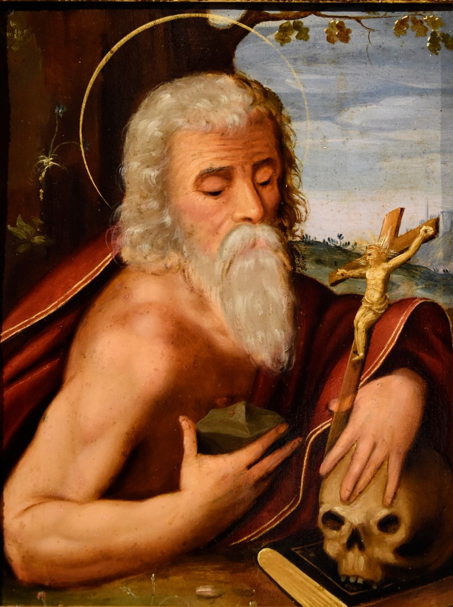 Ramino raffigurante 'San Girolamo', cerchia Giuseppe Mazzuoli (Ferrara 1536-1589)