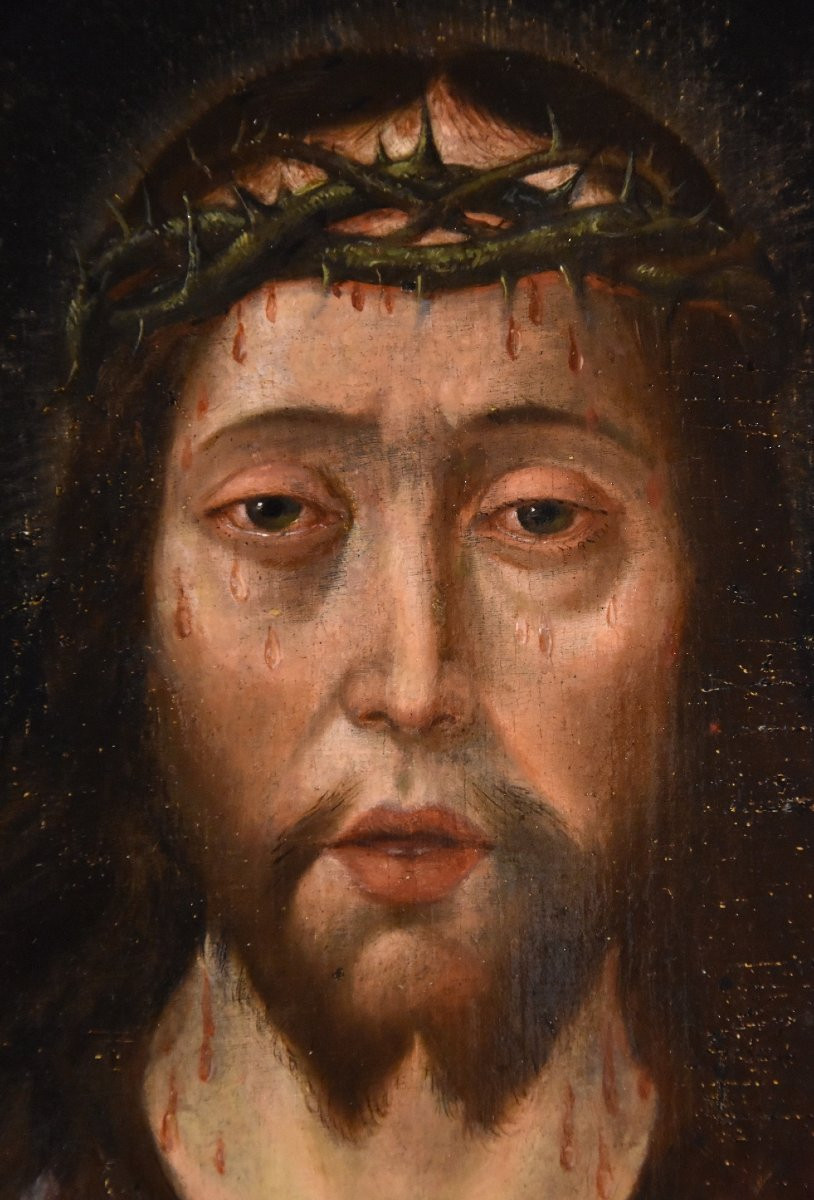 Ecce Homo, Cerchia di Quentin Metsys (Lovanio, 1466 – Anversa, 1530)-photo-4