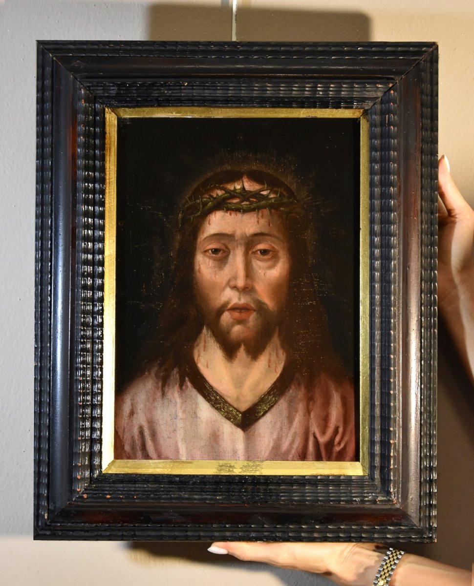 Ecce Homo, Cerchia di Quentin Metsys (Lovanio, 1466 – Anversa, 1530)-photo-8