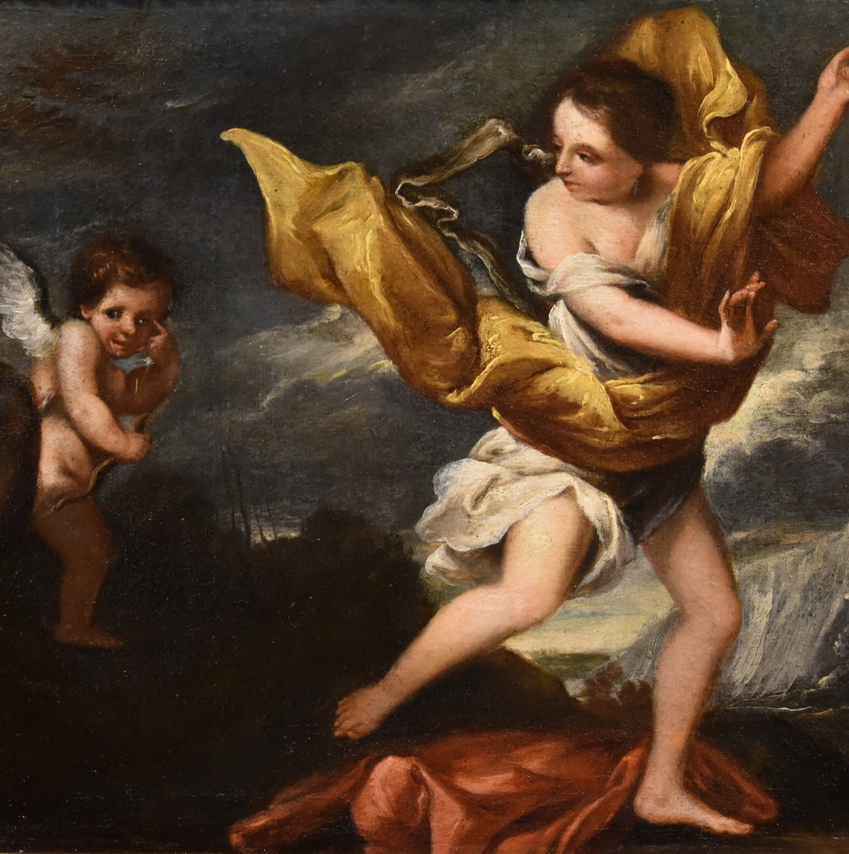 La ninfa Dafne con Cupido, Scuola romana del Sei/Settecento-photo-2
