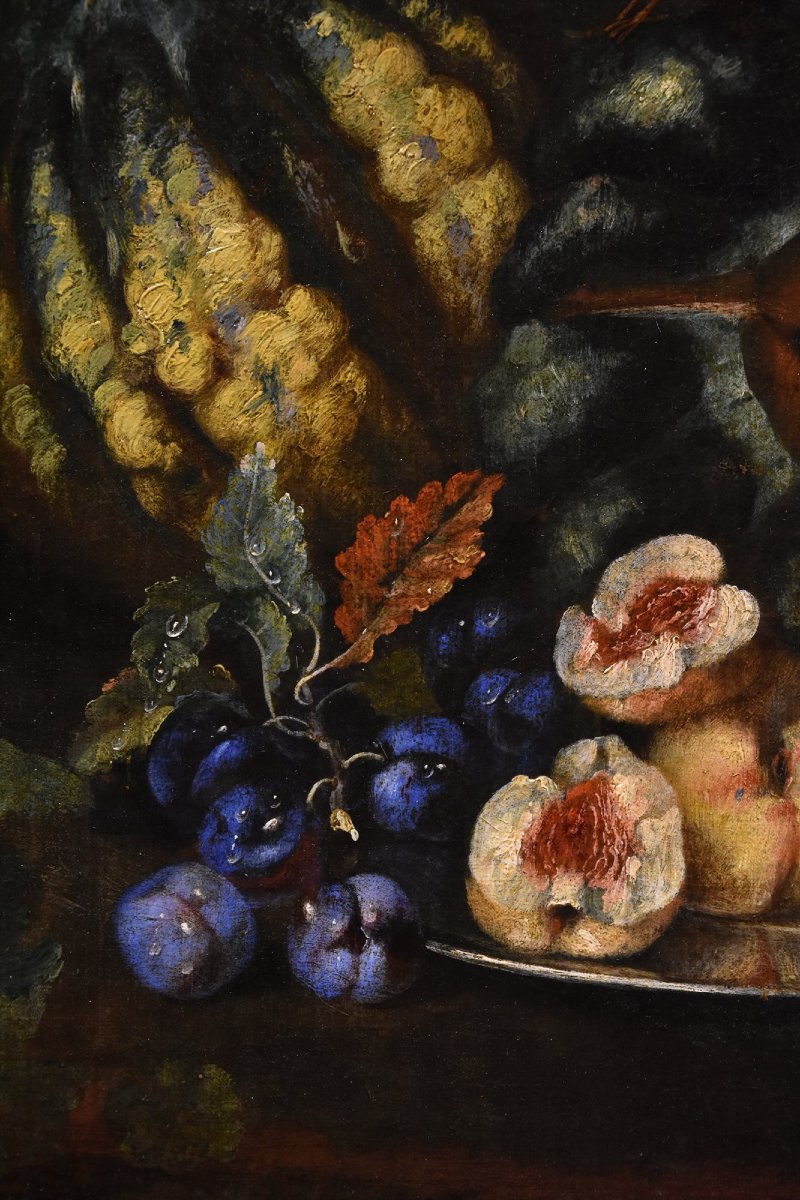 Natura morta di frutta con picchio verde, Franz Werner Von Tamm (Amburgo 1658-Vienna 1754)-photo-4