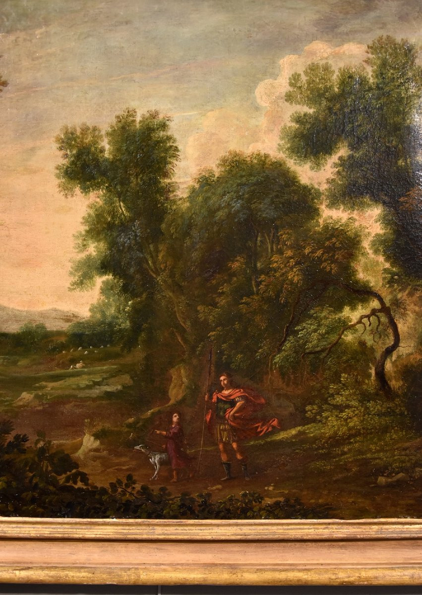Paesaggio boschivo con l'Arcangelo Raffaele e Tobiolo-photo-2