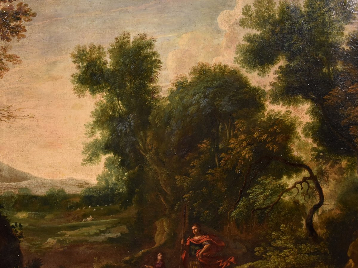 Paesaggio boschivo con l'Arcangelo Raffaele e Tobiolo-photo-4