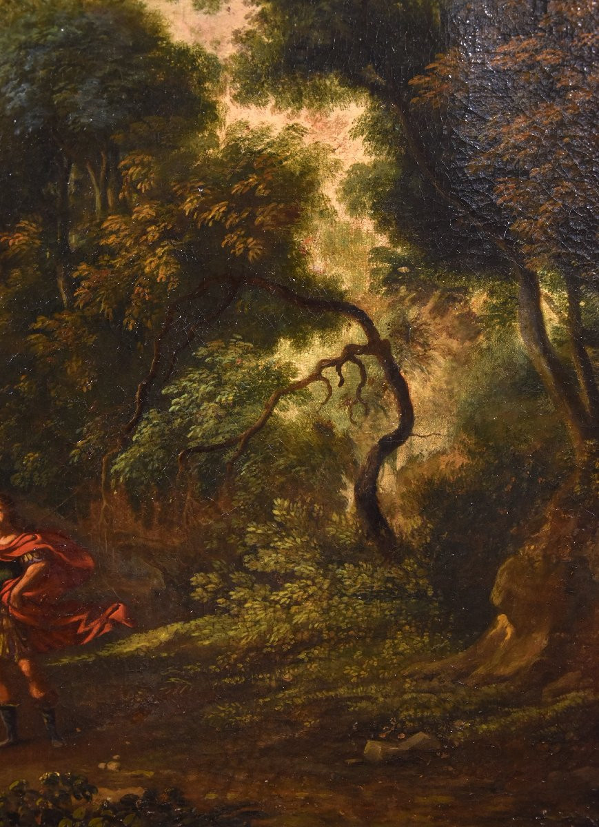 Paesaggio boschivo con l'Arcangelo Raffaele e Tobiolo-photo-5