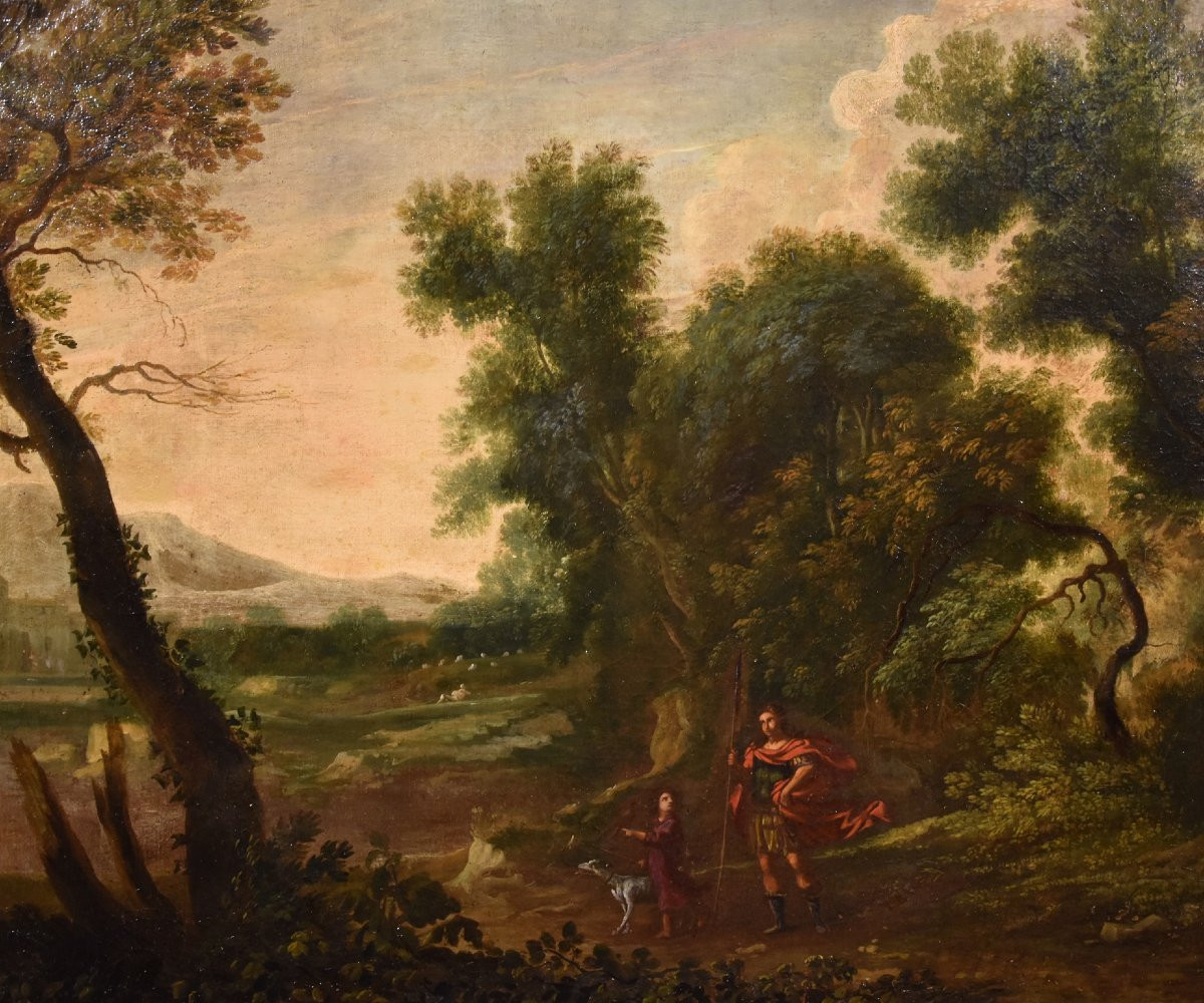Paesaggio boschivo con l'Arcangelo Raffaele e Tobiolo-photo-6