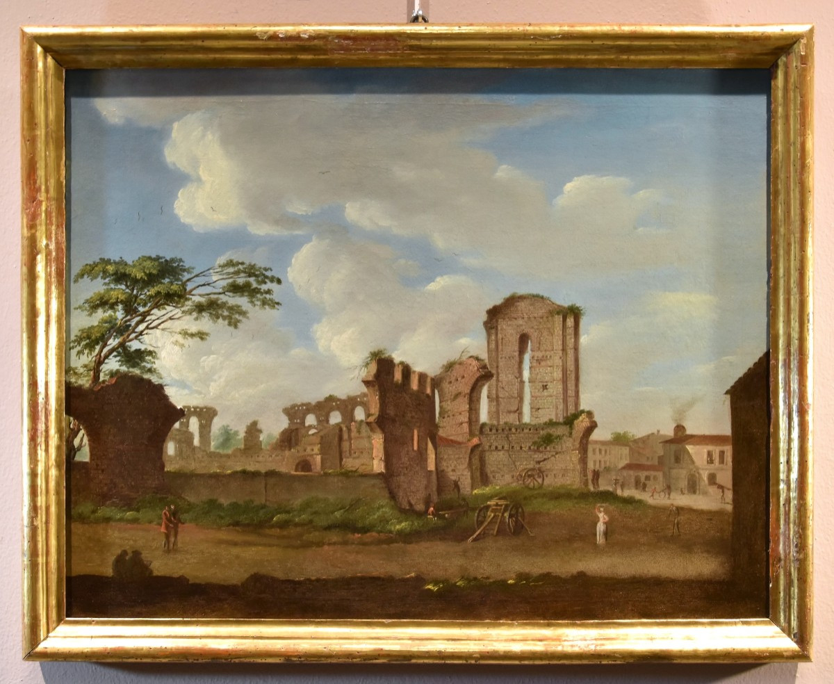 Giacomo Van Lint (Roma 1723 - 1790), Veduta del Foro Romano-photo-2