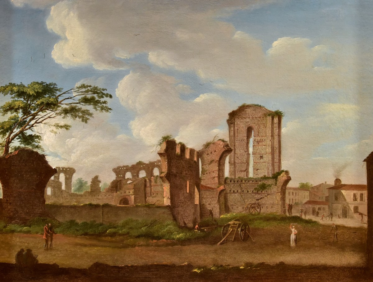 Giacomo Van Lint (Roma 1723 - 1790), Veduta del Foro Romano-photo-2