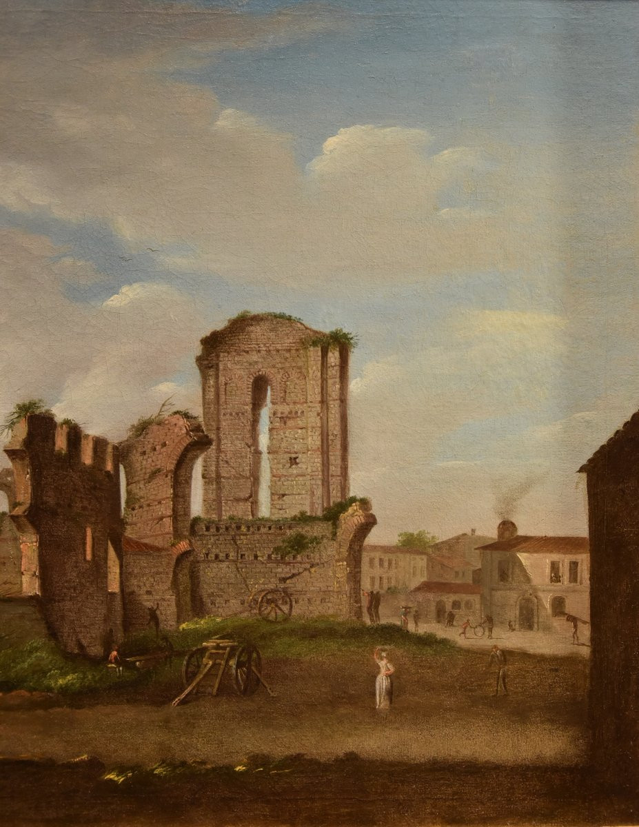 Giacomo Van Lint (Roma 1723 - 1790), Veduta del Foro Romano-photo-3