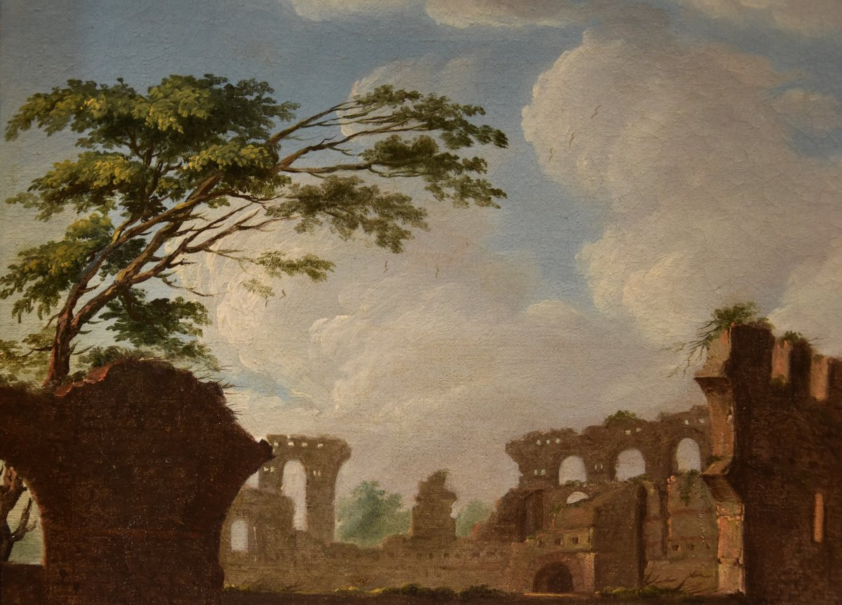 Giacomo Van Lint (Roma 1723 - 1790), Veduta del Foro Romano-photo-5