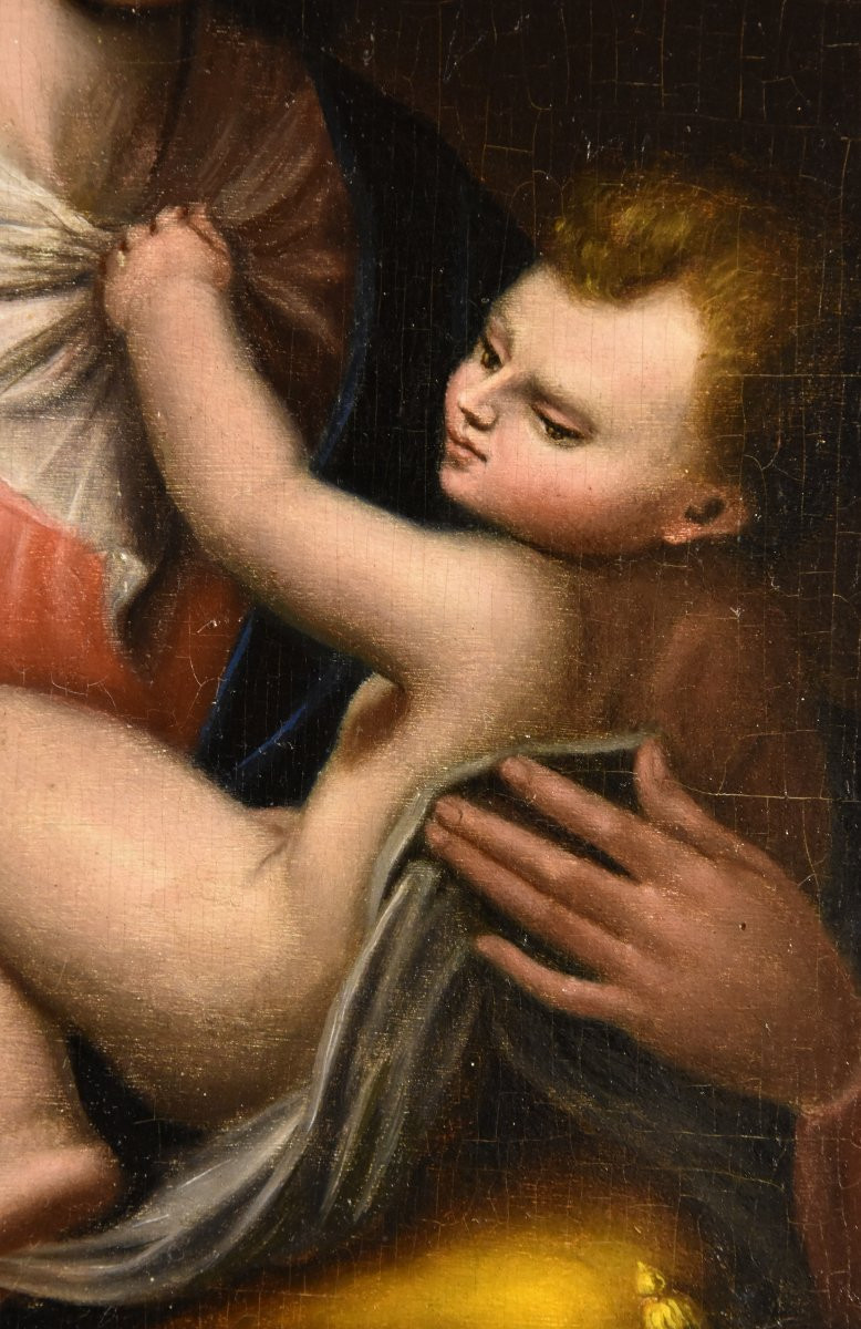 La Sainte Famille  École toscane XVIIe-XVIIIe siècle-photo-4