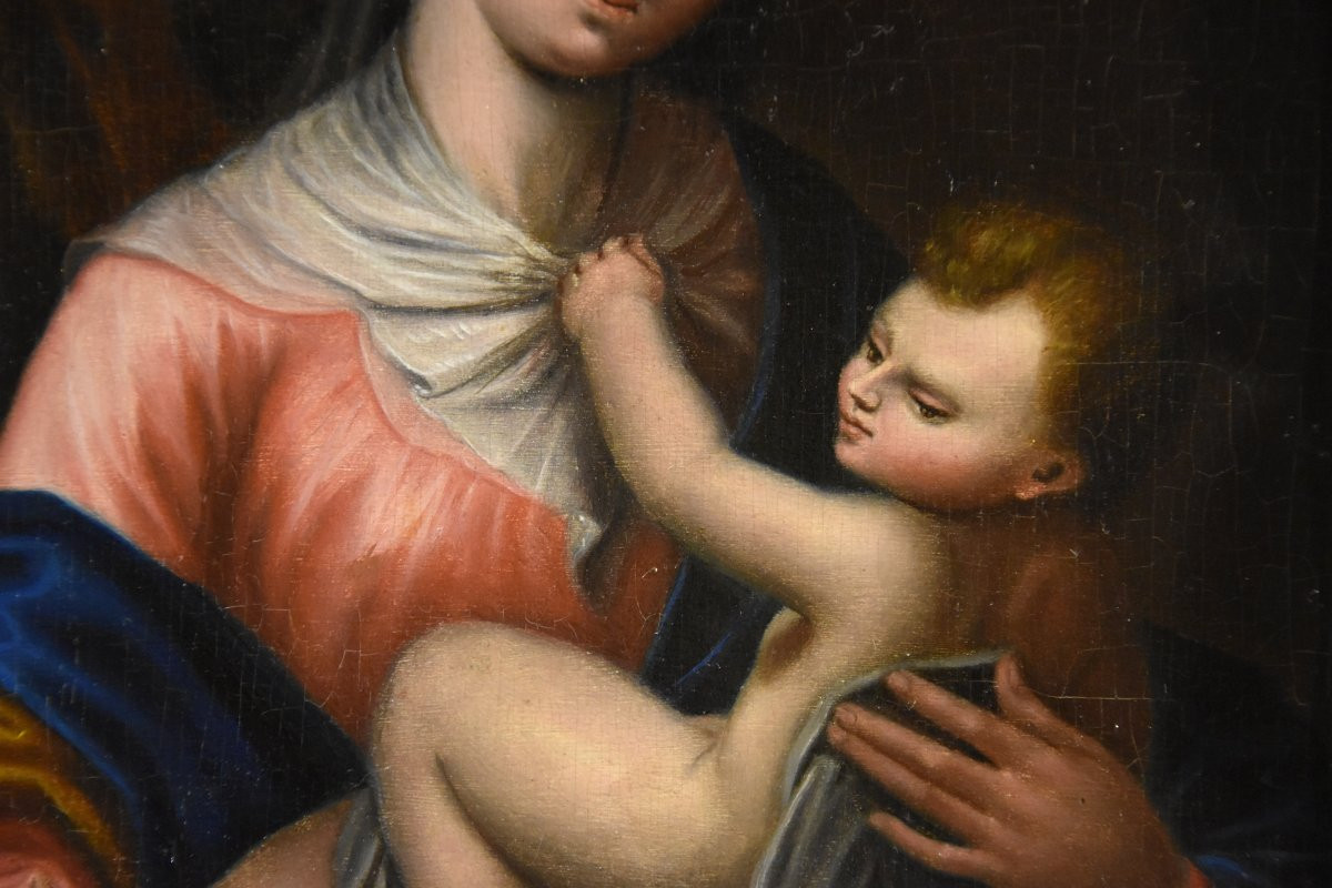 La Sainte Famille  École toscane XVIIe-XVIIIe siècle-photo-6