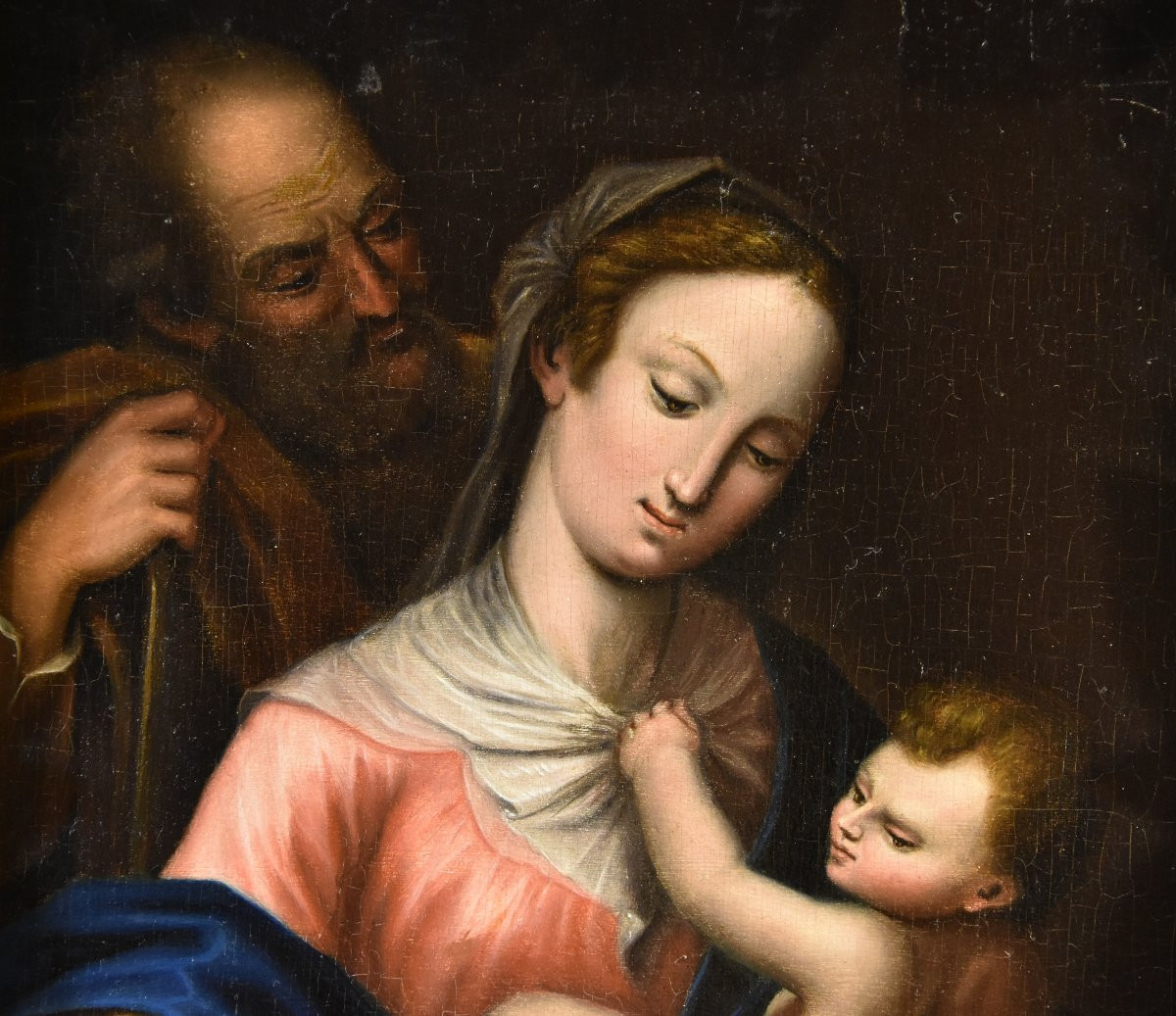 La Sainte Famille  École toscane XVIIe-XVIIIe siècle-photo-7