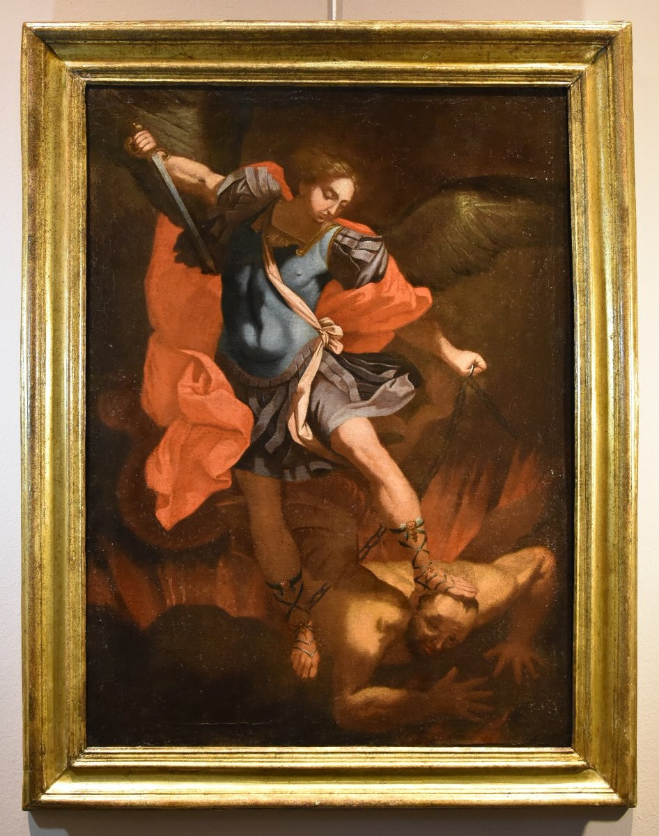 San Michele Arcangelo, Guido Reni (1575 - 1642) cerchia di-photo-2