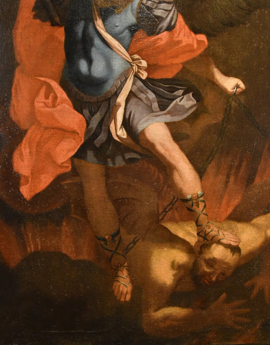 San Michele Arcangelo, Guido Reni (1575 - 1642) cerchia di-photo-4