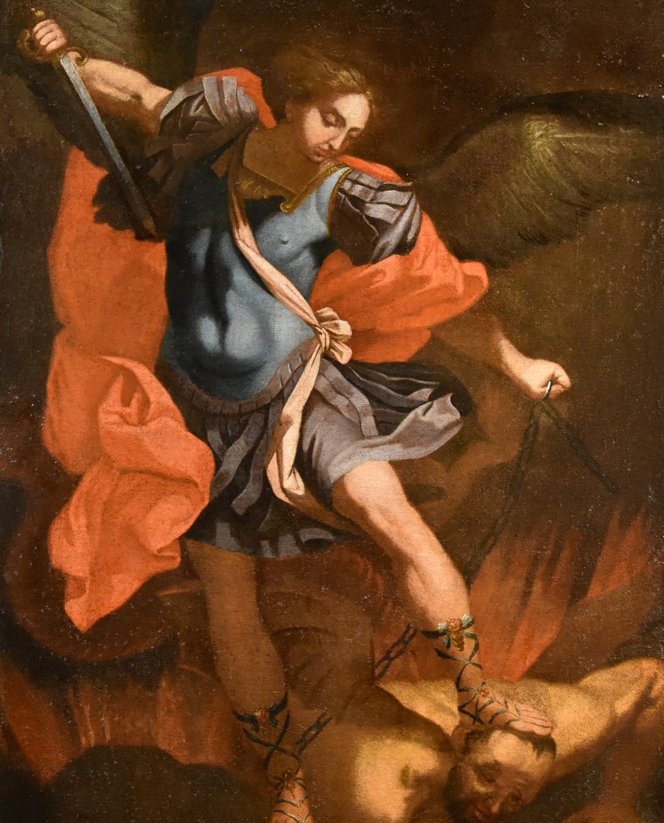 San Michele Arcangelo, Guido Reni (1575 - 1642) cerchia di-photo-2