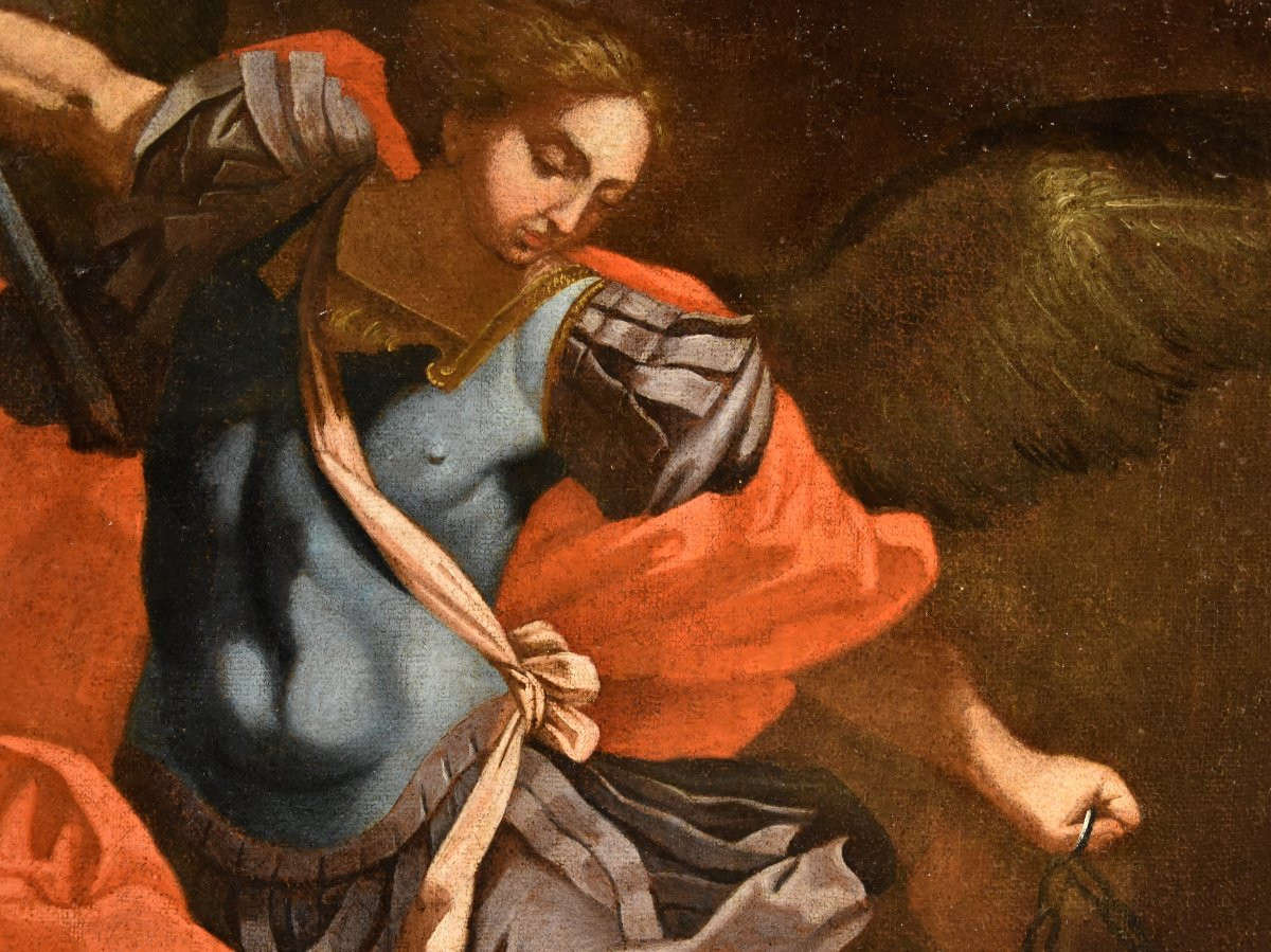 San Michele Arcangelo, Guido Reni (1575 - 1642) cerchia di-photo-6