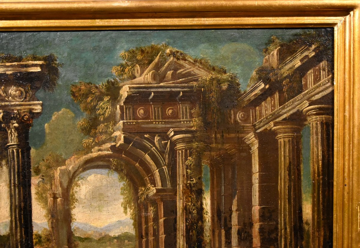 Coppia di capricci con rovine classiche, Niccolò Codazzi (Napoli 1642 - Genova 1693) seguace-photo-7