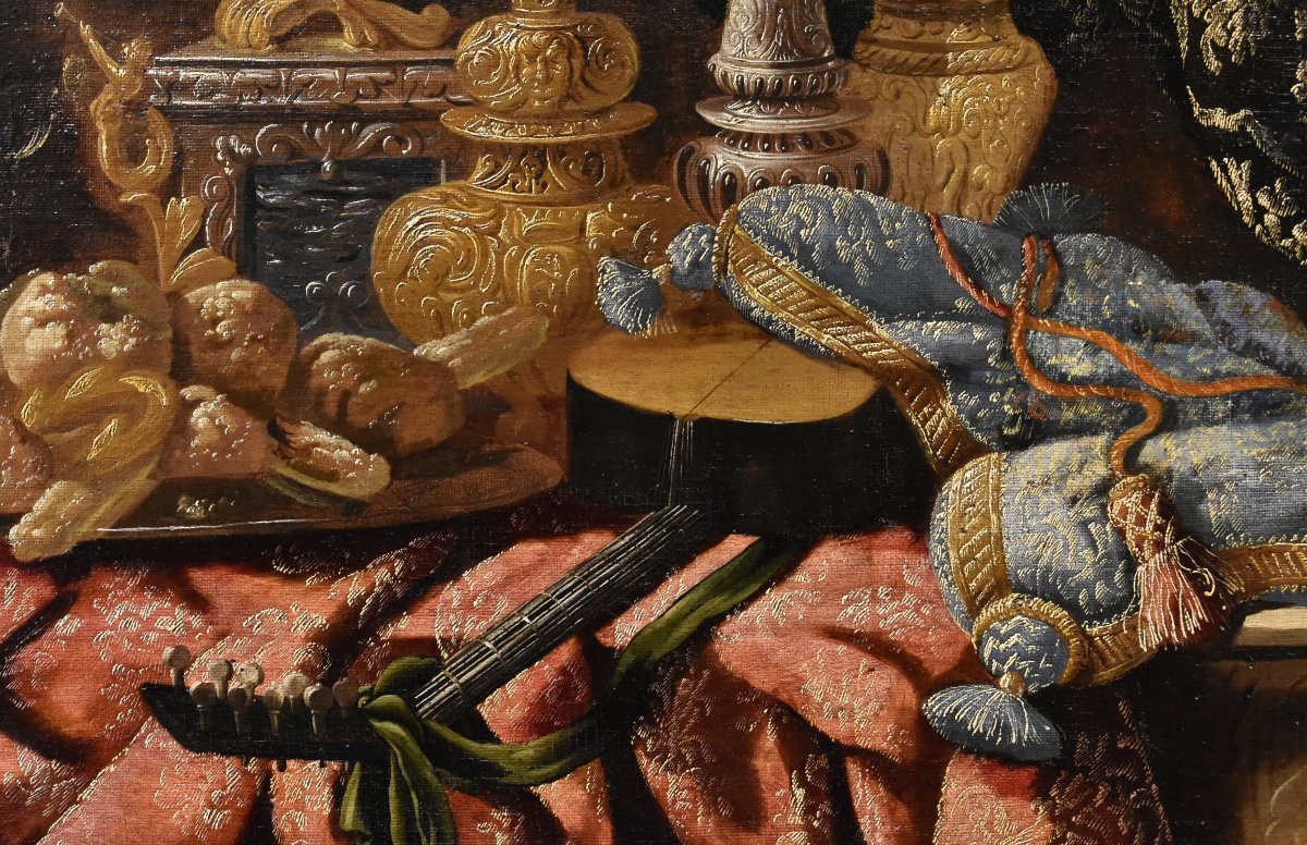 Antonio Tibaldi (Roma, 1633 circa - 1684 circa), Natura morta con oggetti preziosi...-photo-4