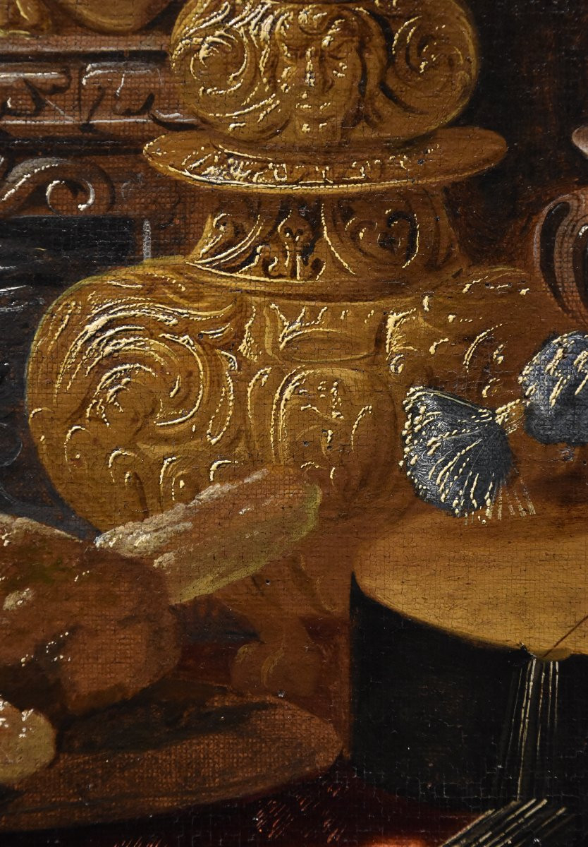 Antonio Tibaldi (Roma, 1633 circa - 1684 circa), Natura morta con oggetti preziosi...-photo-2
